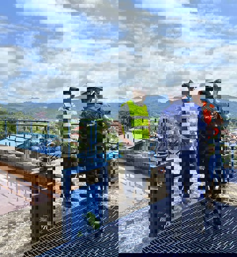 Professionals Supervising Laos Water Plant