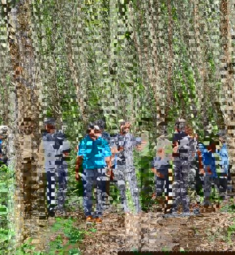 Visiting the proposed location for the Water Traetment plant.