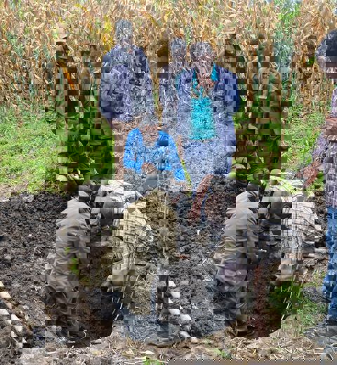 Digging To Put Flow Meter On