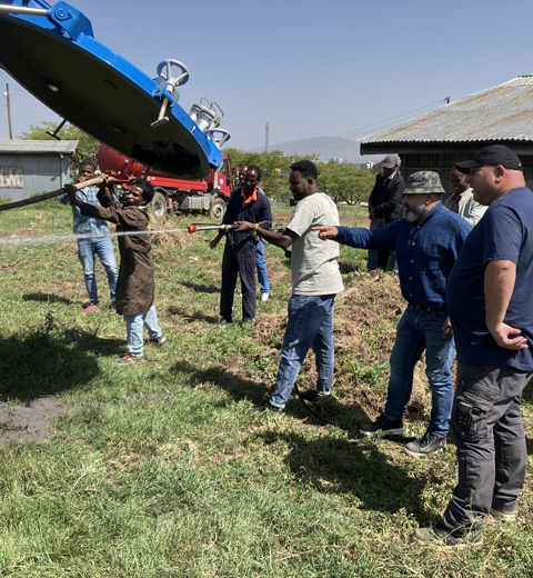Cleaning The Water Truck