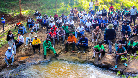 vISITING THE RIVER WITH  Kikuyu elder