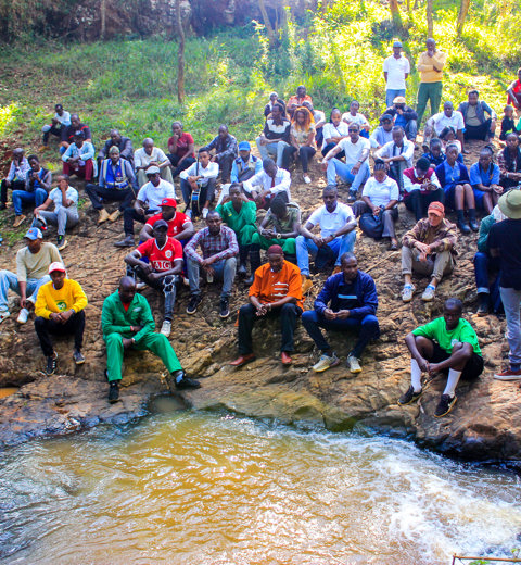 vISITING THE RIVER WITH  Kikuyu elder