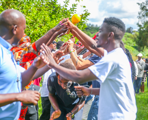 Participants Dancing A Njururi Song Next To The River