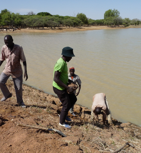Locals Repairing Weak Spots Of The Bulsa Dam