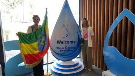 Mir & Marijolein at the Water and Land Exhibition in Ethiopia