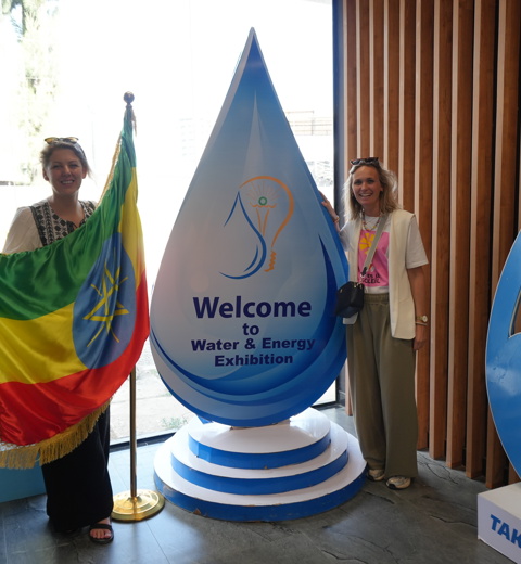 Mir & Marijolein at the Water and Land Exhibition in Ethiopia