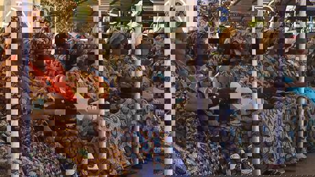 The Woman Are All Dressed Up For The Festivities